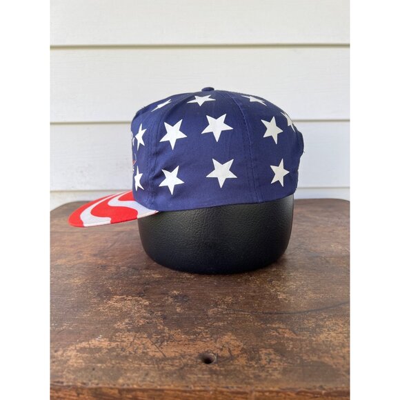 Vintage Freedom Machines Patriotic Snapback Hat With American Flag Brim & Star P - Picture 2 of 6